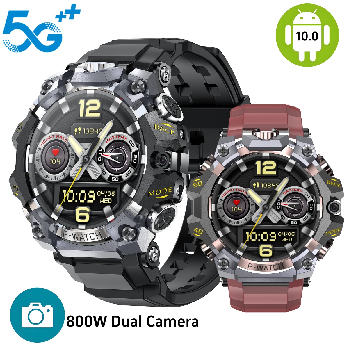 Smartwatch Id - Smartwatch Q668 Android 10.0 1.95 cala