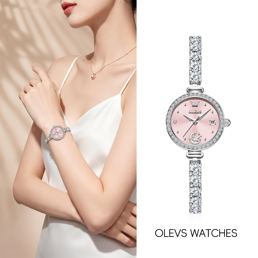 Accessories With Watch - OLEVS 2998 Oryginalny Autentyczny Zegarek Damski
