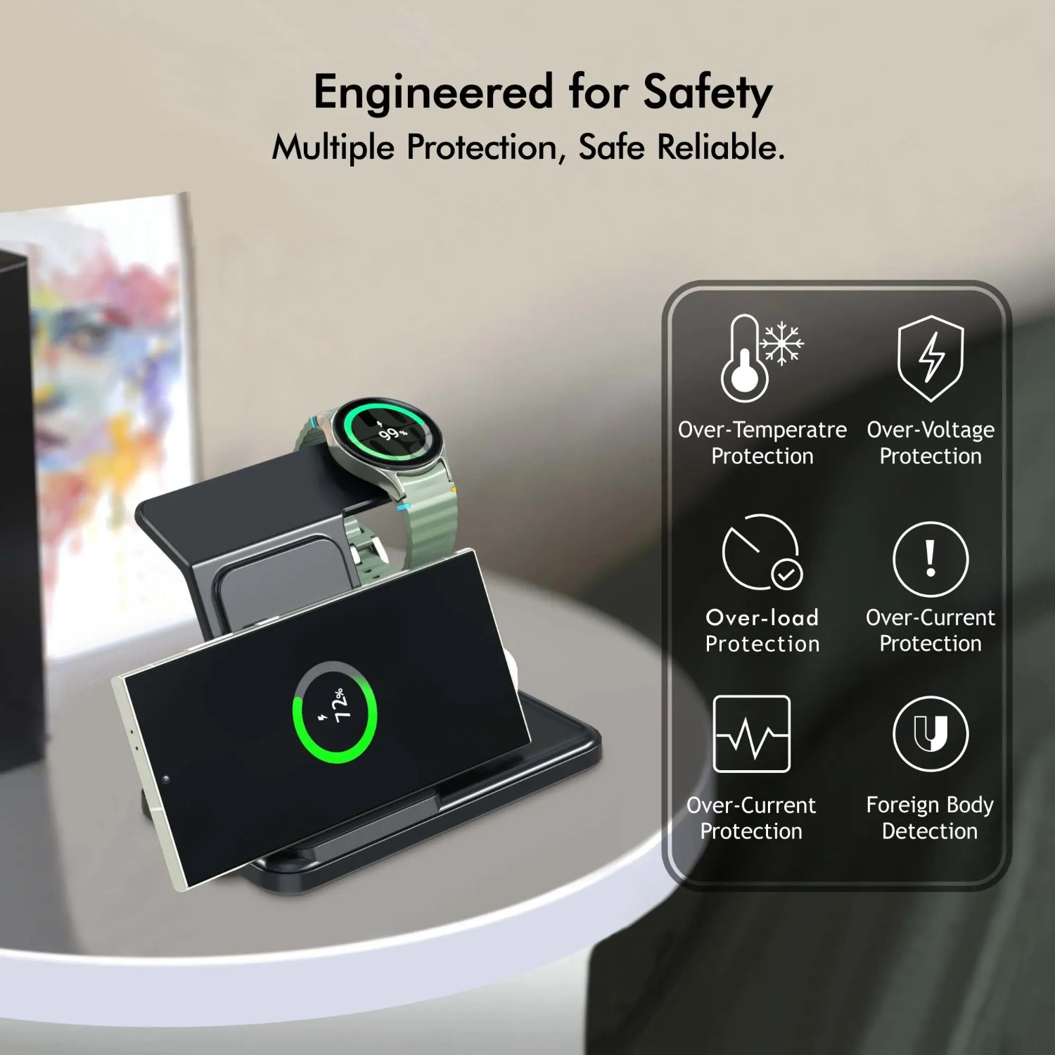 Stacja ładująca 3w1 bezprzewod – Wireless Charger Watch recenzja i cena