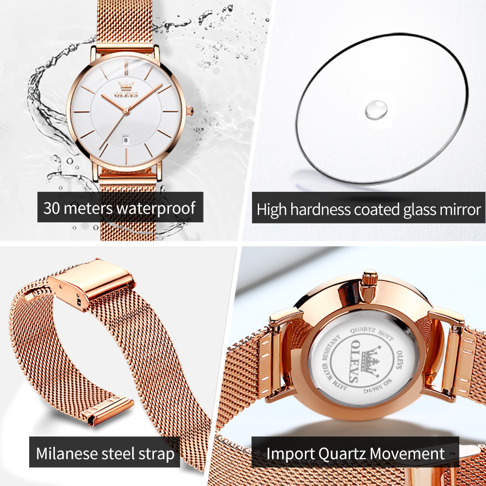 OLEVS Damski Zegarek 5869 Eleg – Accessories With Watch recenzja i cena