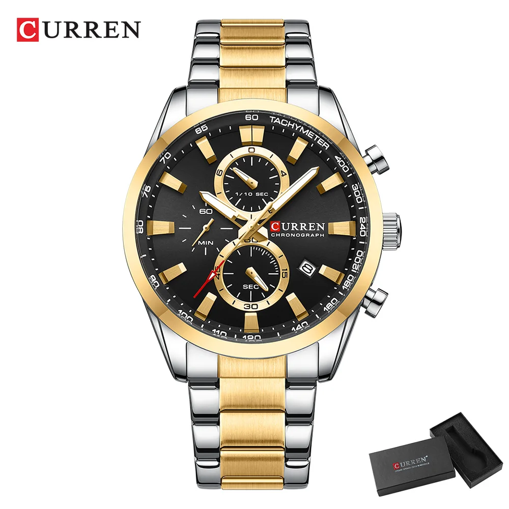 CURREN Casual Quartz Chrono Sp – Accessories With Watch recenzja i cena