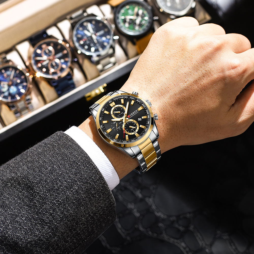 CURREN Casual Quartz Chrono Sp – Accessories With Watch recenzja i cena