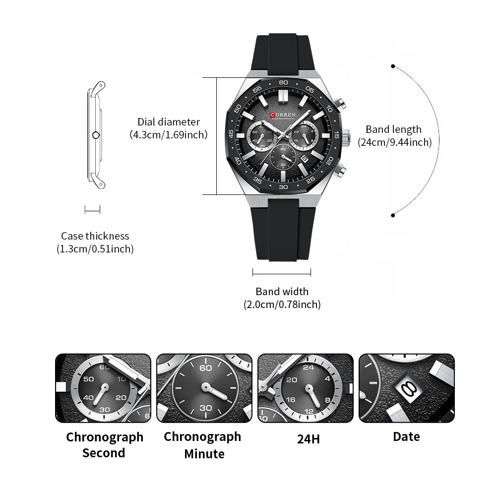 CURREN Modny Męski Zegarek Spo – Accessories With Watch recenzja i cena