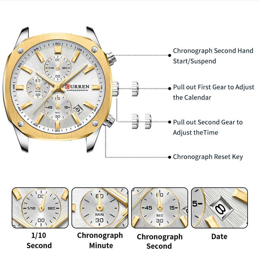 CURREN Nowoczesny męski zegare – Accessories With Watch recenzja i cena