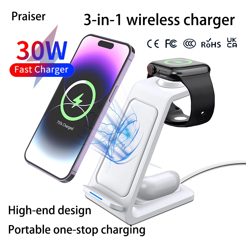 Stacja ładująca 3 w 1 bezprzew – Wireless Charger Watch recenzja i cena
